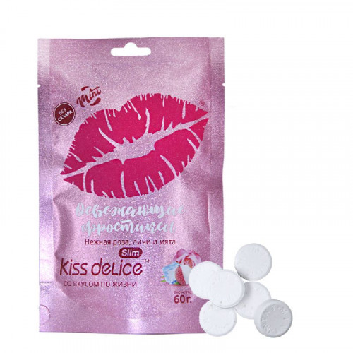 Леденцы Kiss Delice - Роза, личи и мята